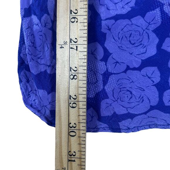 Vintage 90s Victoria’s Secret Silk Slip S Purple Floral Jacquard Gold Label USA - Picture 9 of 9